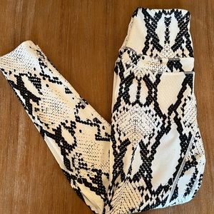 White Snakeskins Leggings
